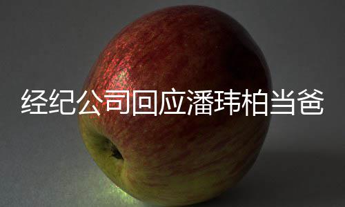 暂联系不柏当爸回应合约公司潘玮已到上经纪期