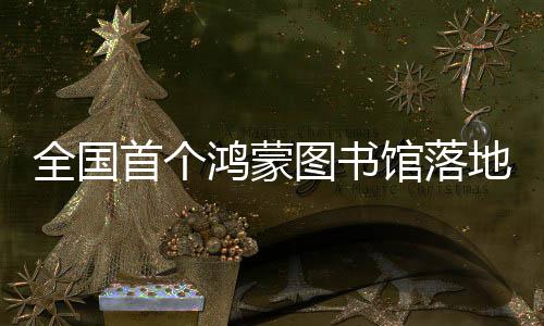 地罗图书鸿蒙湖馆落首个全国