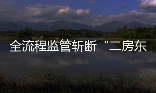 二房断东利益链非法程监管斩全流