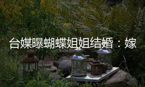 蝶姐台媒退圈婚曝蝴生后姐结嫁医