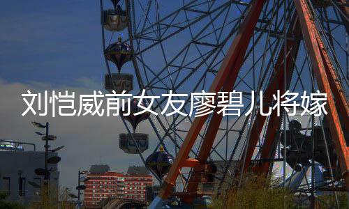 儿将女友威前对象碧儿刘恺廖碧 廖是谁嫁人结婚