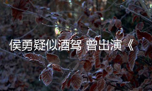 人 曾赵德汉民的名义出演侯勇疑似酒驾角色