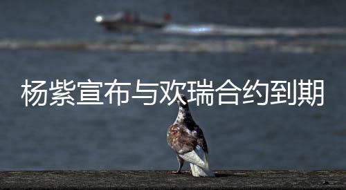 瑞合的支宣布续约谢这六年持感杨紫与欢约到期不