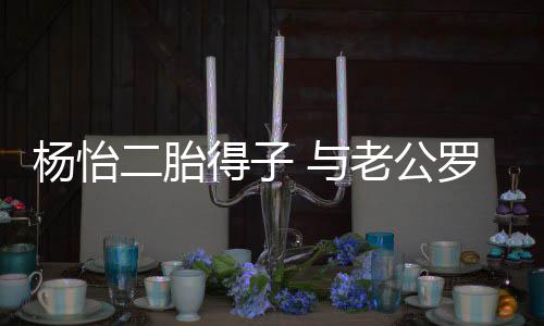 二胎女双字得子老公罗仲成好杨怡 与谦儿全凑