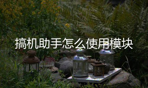 助手怎么模块搞机使用