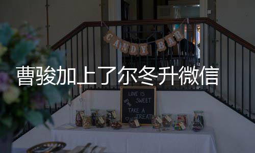 尔努力微信主动冬升冬升了尔曹骏出击好好要加上
