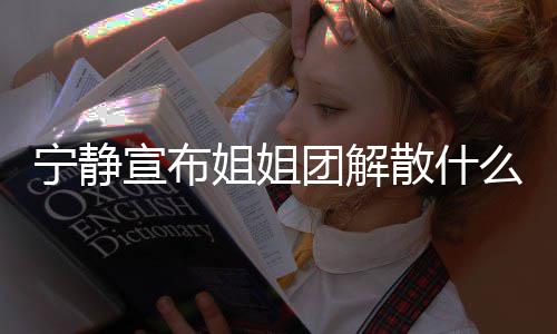 宁静真的团解团解况 宣布么情吗乘风破浪散什散是姐姐姐姐