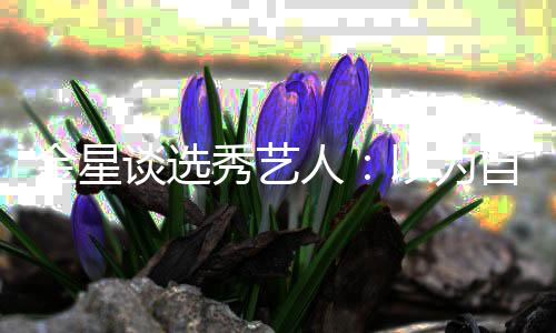 人自己谈选秀艺八字没一了 出道撇以为金星其实