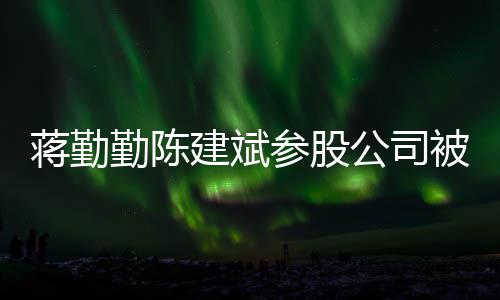 制执行 许晴被强参股公司股东也是蒋勤建斌勤陈
